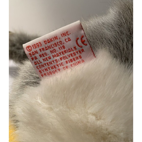 Dakin Gray Wise OWL 1993 Plush Stuffed Animal Toy 9" Vintage New With Tags - Picture 8 of 11